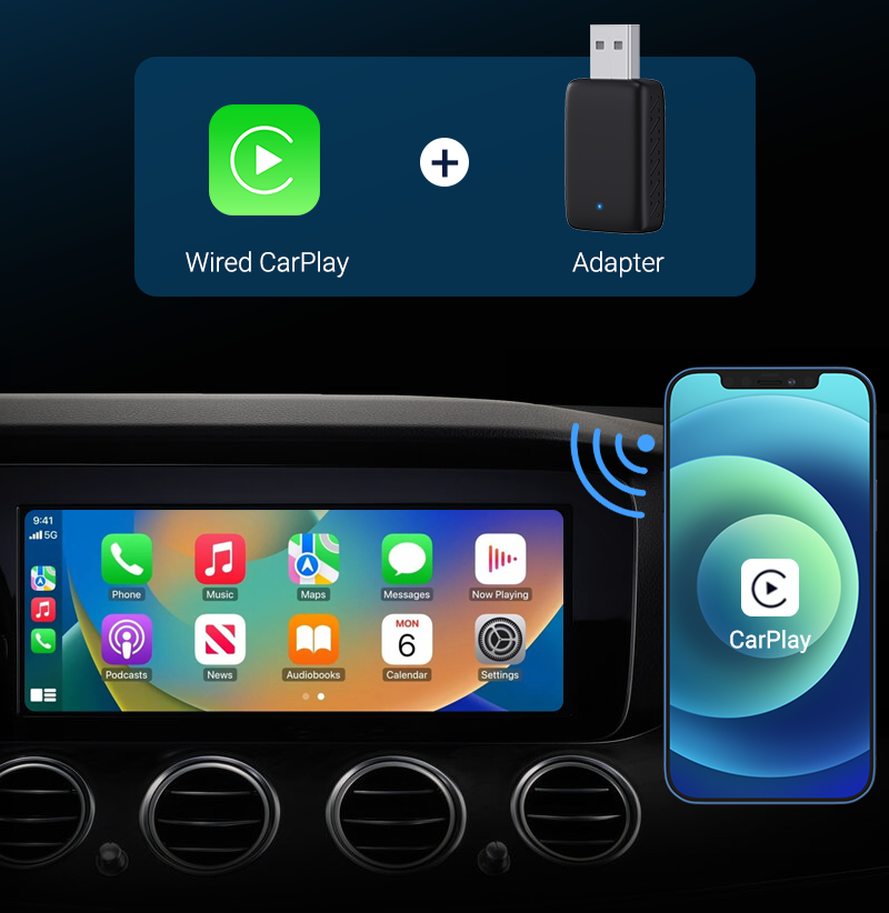 WirePro CarSuper ™ Adaptador de Carplay/Android Auto sem Fio - (🔥Black Friday Promoção 50% OFF!)